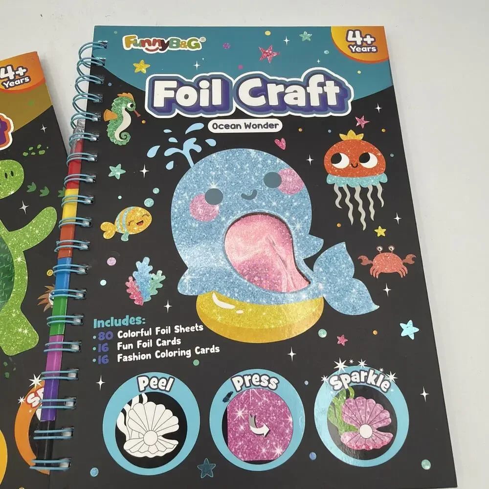 Arts & Crafts Activity, Foil Craft Animal DIY Art Fun Kits, No Mess Creativity 2
